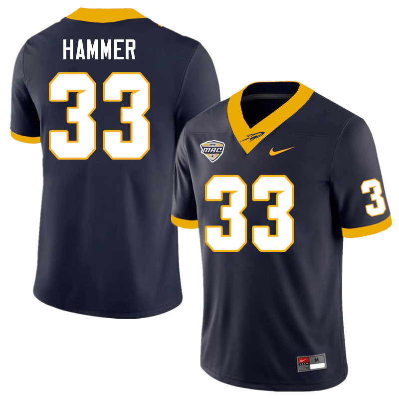 Toledo Rockets #33 Bryson Hammer College Football Jerseys Stitched Sale-Navy